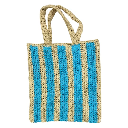 Blue Striped Woven Paper Bag by Ashland&#xAE;